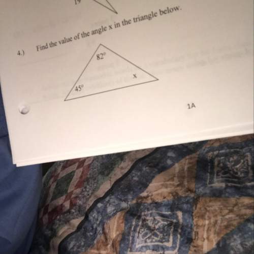 Find the value of the angle x in the triangle below