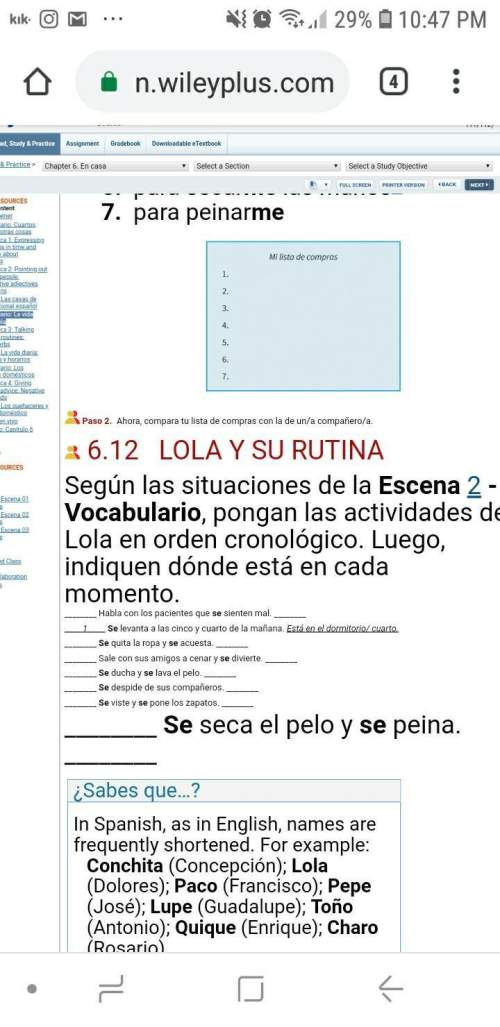 Any spanish speakers can with 6.12 lola y su rutina pl