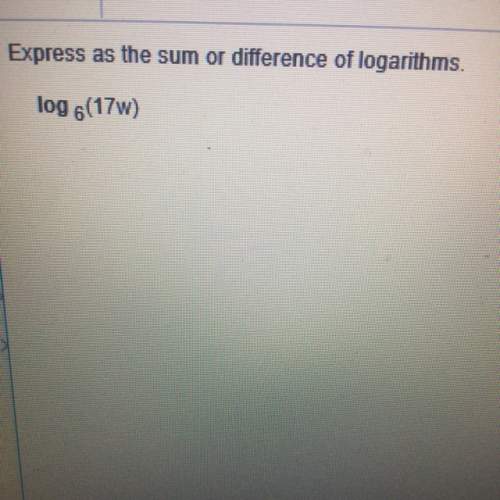 Express as the sum or difference of logarithms .simplify answer