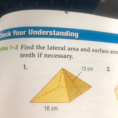 Me find the lateral and the surface area i have to round to the nearest tenths if necessary