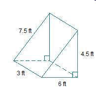 What is the surface area of the triangular prism?  a