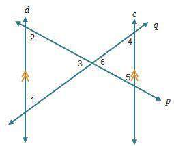 Asappp line d is parallel to line c in the figure below. which statements about th