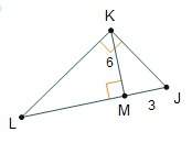 What is the length of line segment kj?  units units units units&lt;