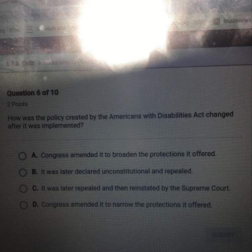 How was the policy created by the americans with disabilities act changed after it was impleme