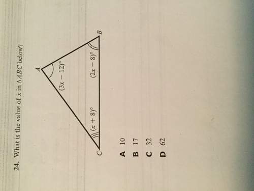 What is the value of x in triangle abc?