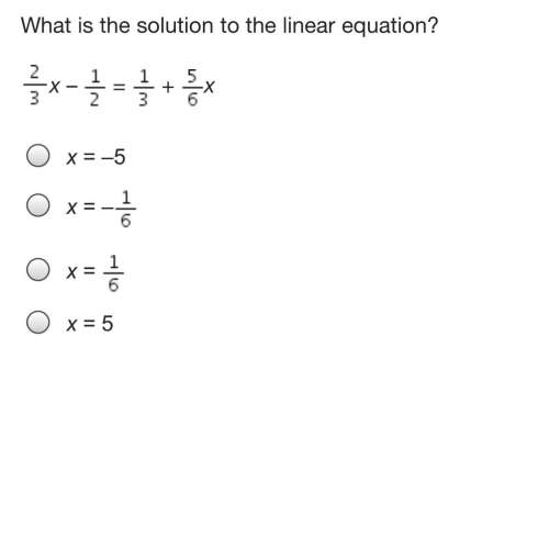 Giving 15 free points plus brainliest for correct !  what is the solution to the linear