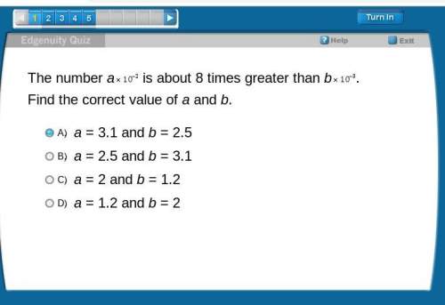 The number a is a x 10^-2 about 8 times greater than b x 10^-3 find the correct value of a and
