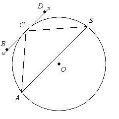 Line bd is tangent to circle o at c, arch aec = 299, and ace = 93. find angle dce.  a: