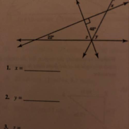 What’s the measure of x , y , and z