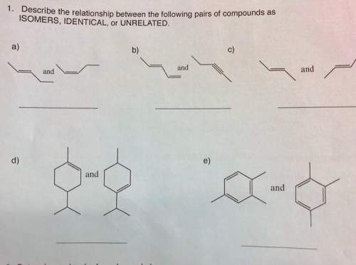 Describe the relationship between these pairs of compound as: isomers, identical, or unrelated