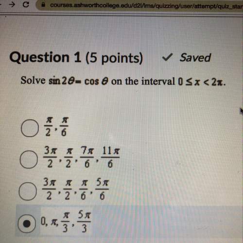 Solve sin 2ø= cos ø on the interval 0