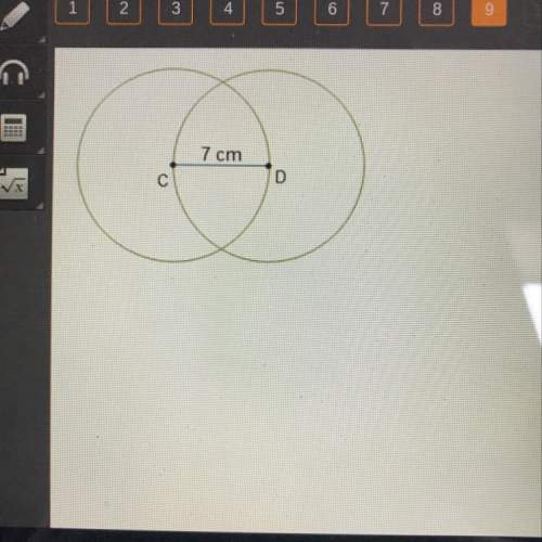 What is the sum of the areas of circle c and circle d?  7 pi units2 14 pi units2 4