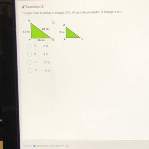 Triangle pqr is similar to triangle xyz. what is the perimeter of triangle xyz? a. 3in. b 4 i