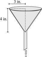 the dimensions of a conical funnel are shown below:  lolita clo