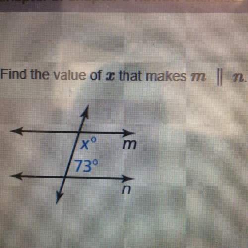 Find the value of x that makes m | n.