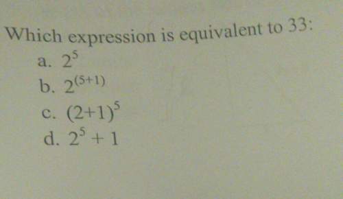 What is expression equivalent to 33