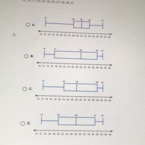 On a piece of paper, draw a box plot to represent the data. then determine which answer choice