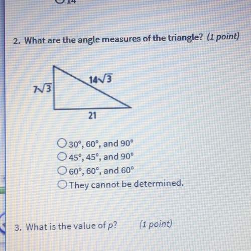 What are the angle measures of the triangle?