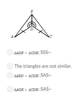 State whether the triangles are similar. if so, write a similarity statement and the postulate or th
