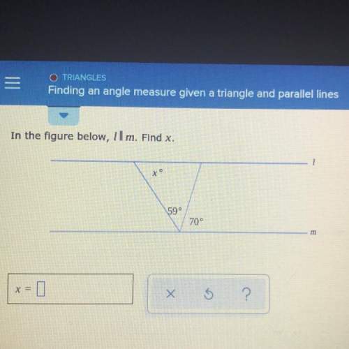 Somebody me? ! finding an angle measure given a triangle and parallel lines.