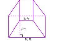 The height of the prism is 20 feet. find the volume of the figure.
