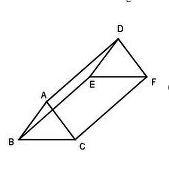 Which of the following are considered skew lines?  a. ac and df b. ad and cf c. be