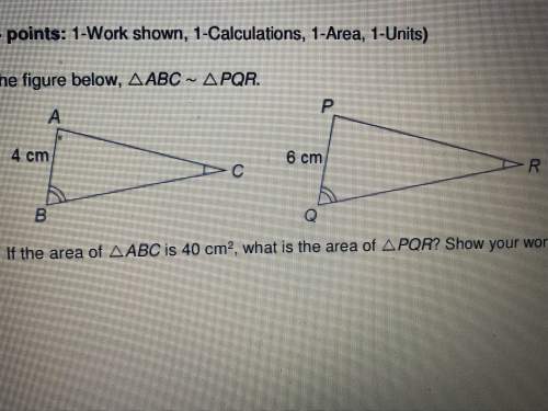 Will give the brainliest if shown  1.) in the figure below, abc ~ pqr. if th
