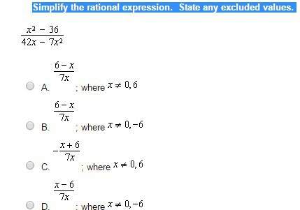 Simplify the rational expression. state any excluded values.