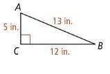 Is the following triangle a right triangle a. yes, a2 + b2 = c2  b. no, a2 + b2 does not