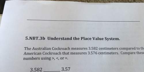 '9 understand the place value system the australian cockroach measures 3.582 centimeters compared to