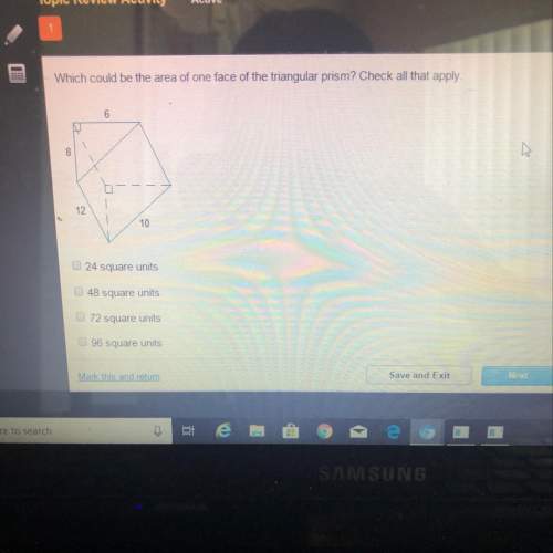 Which could be the area of one face of the triangular prism? check all that apply