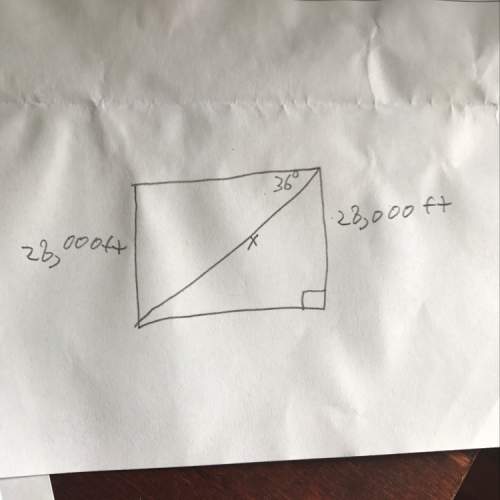 The angle of depression is 36 degrees. find x. correct answer will get brainliest.