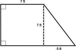05.02)a doghouse is to be built in the shape of a right trapezoid, as shown below. what is the area