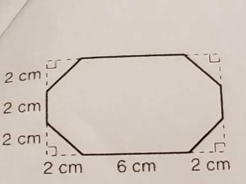 The following octagon is formed by removing four congruent right triangles from a rectangle. what is