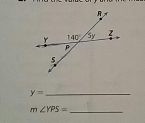 Find the value of y and the measure of angle yps