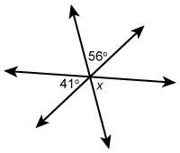 What is the measure of angle x?  enter your answer in the box. ? º