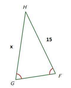 What is the value of x?  a) 10  b) 12  c) 15  d) 17