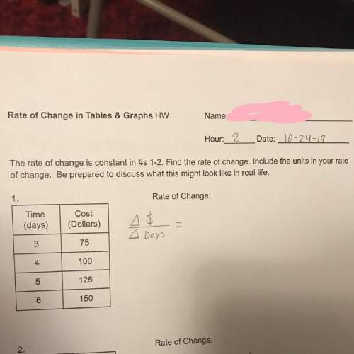Rate of change in tables and graphs  need on 1.