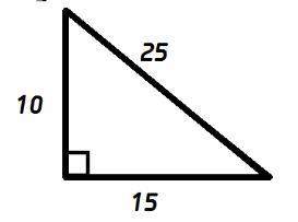 Thomas says the following is a right triangle. is he correct? justify your answer. me.