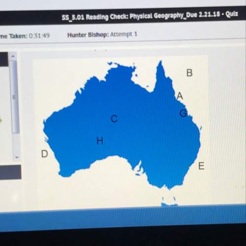 Which letter on the map represents the location of the great barrier reef  a
