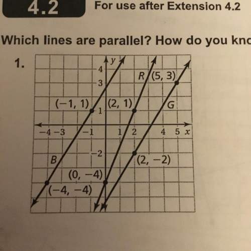 Which lines are parallel? how do you know ?