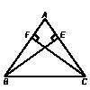 75 points for answwer given that in isosceles △abc, base bc, be⊥ac, and cf⊥ab, which of the fo
