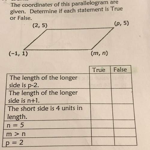 Determine if each statement is true or false