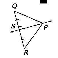 Given that ps is the perpendicular bisector of qr, pq=12.4, pr=12.4, and sr=7.6, identify qr.&lt;