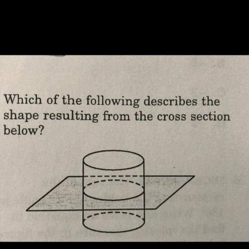 Which of the following describes the shape resulting from the cross section below a.-circle