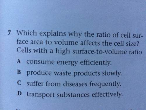 Which explains why the ratio of cell surface area to volume affects the cell size?