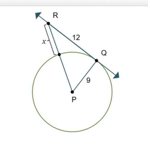 What value of x would make rq tangent to circle p at point q?