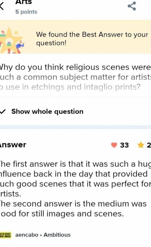 Plz help asap

Why do you think religious scenes were such a common subject matter for artists to us