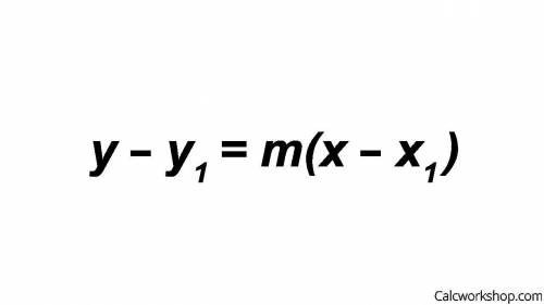 The point-slope form of its equation is