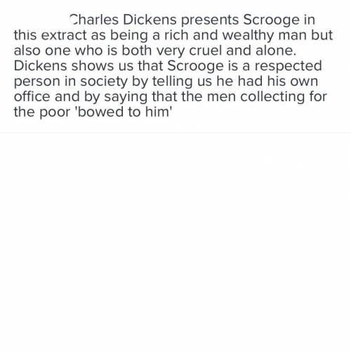 How does dickens present Scrooge